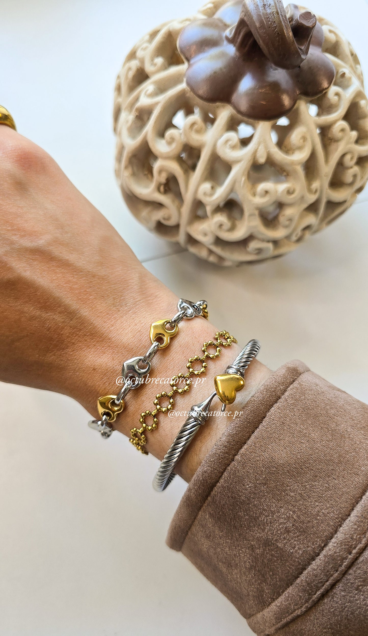 Heart Dos Tonos Bracelet