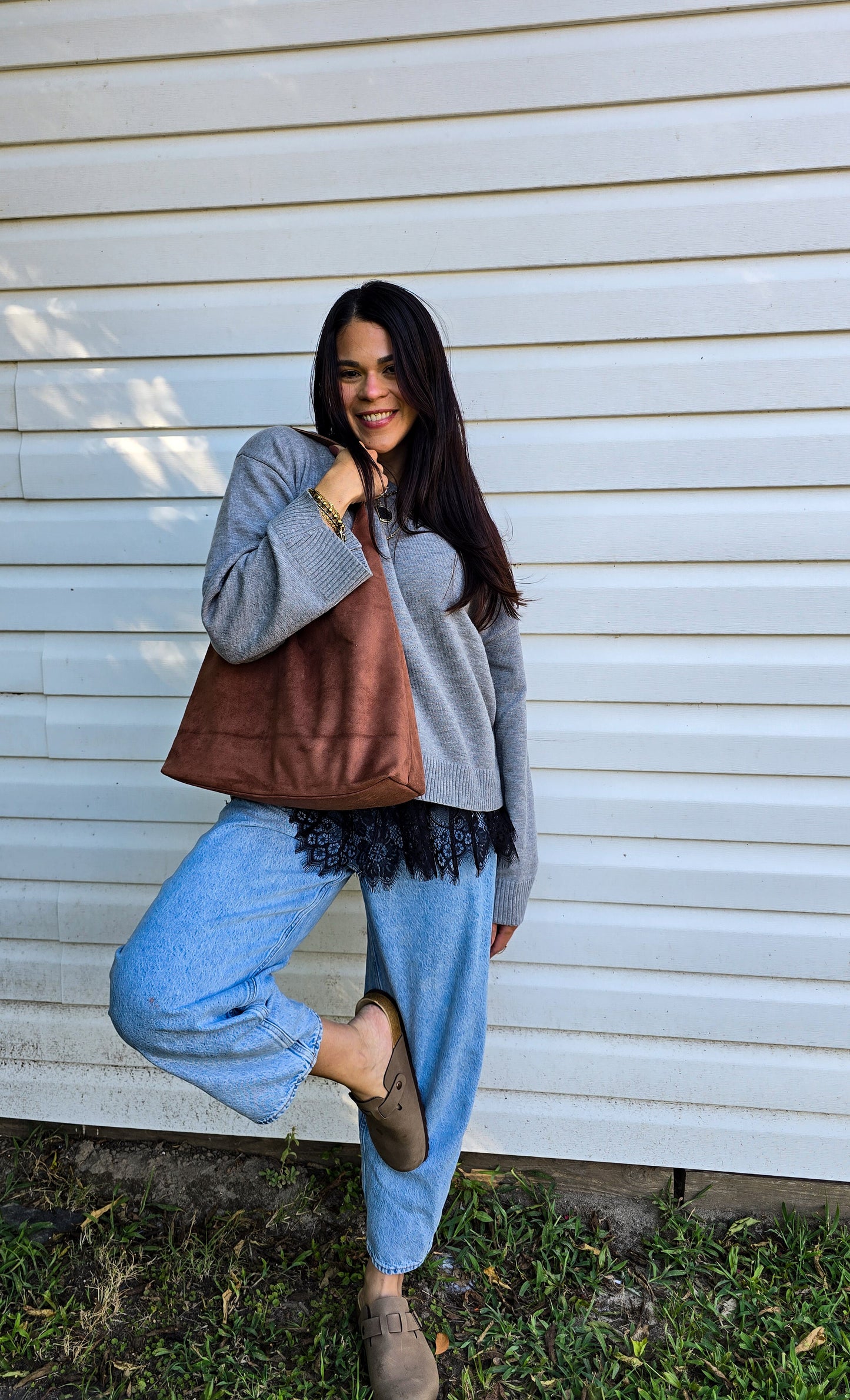 Fall Suede Tote Bag