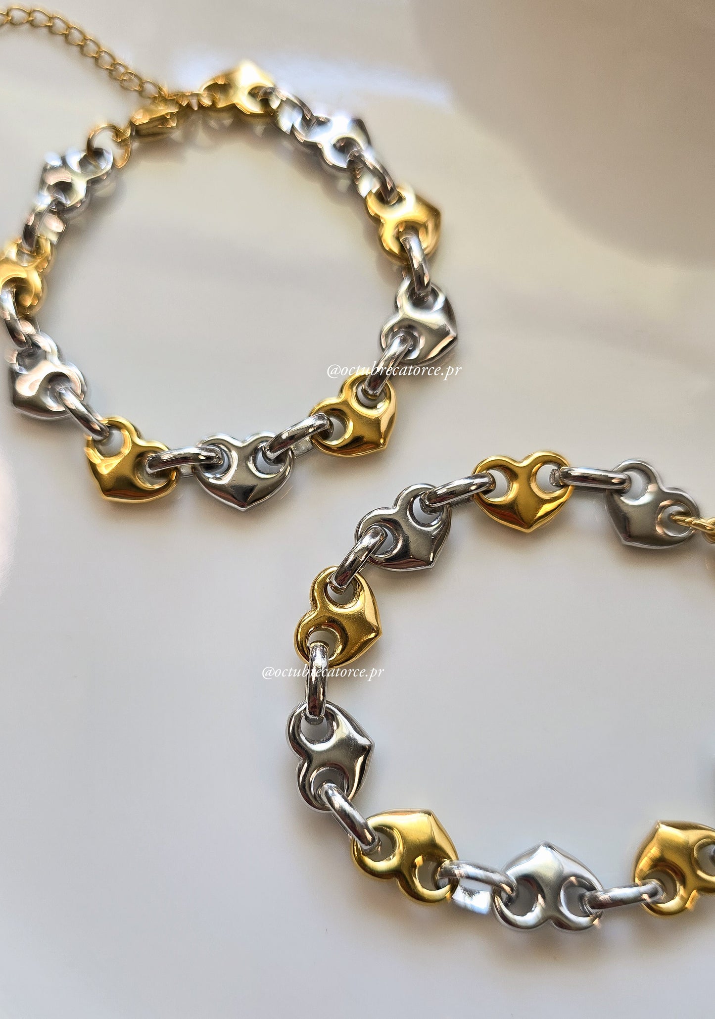 Heart Dos Tonos Bracelet