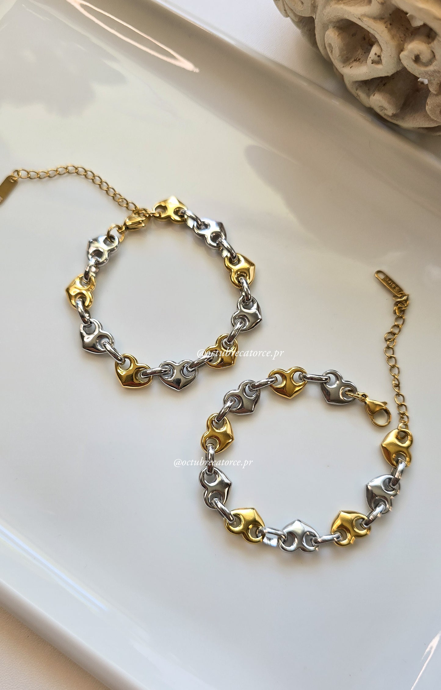 Heart Dos Tonos Bracelet