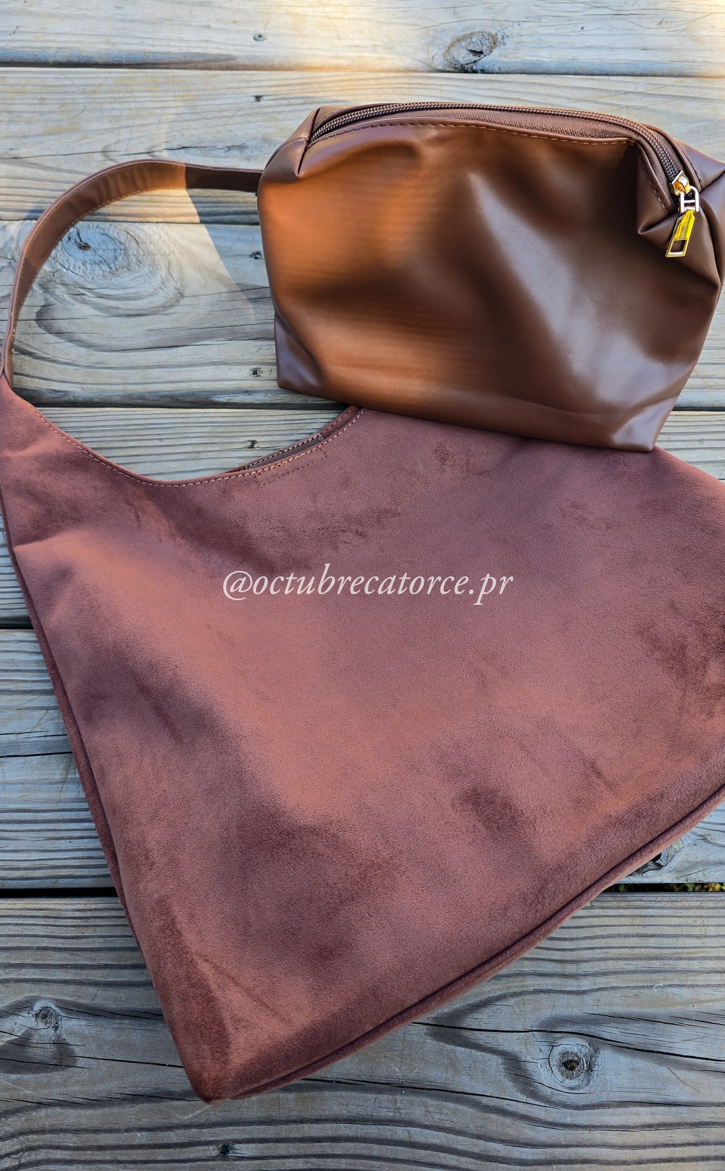 Fall Suede Tote Bag