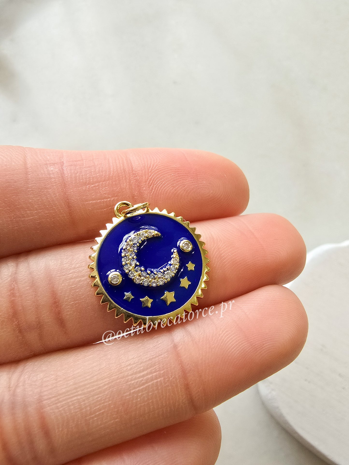 Blue moon Charm