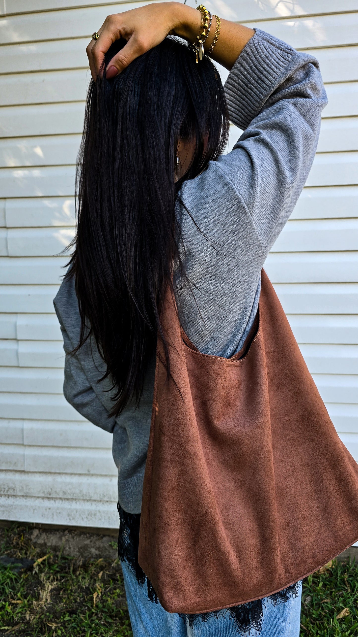 Fall Suede Tote Bag