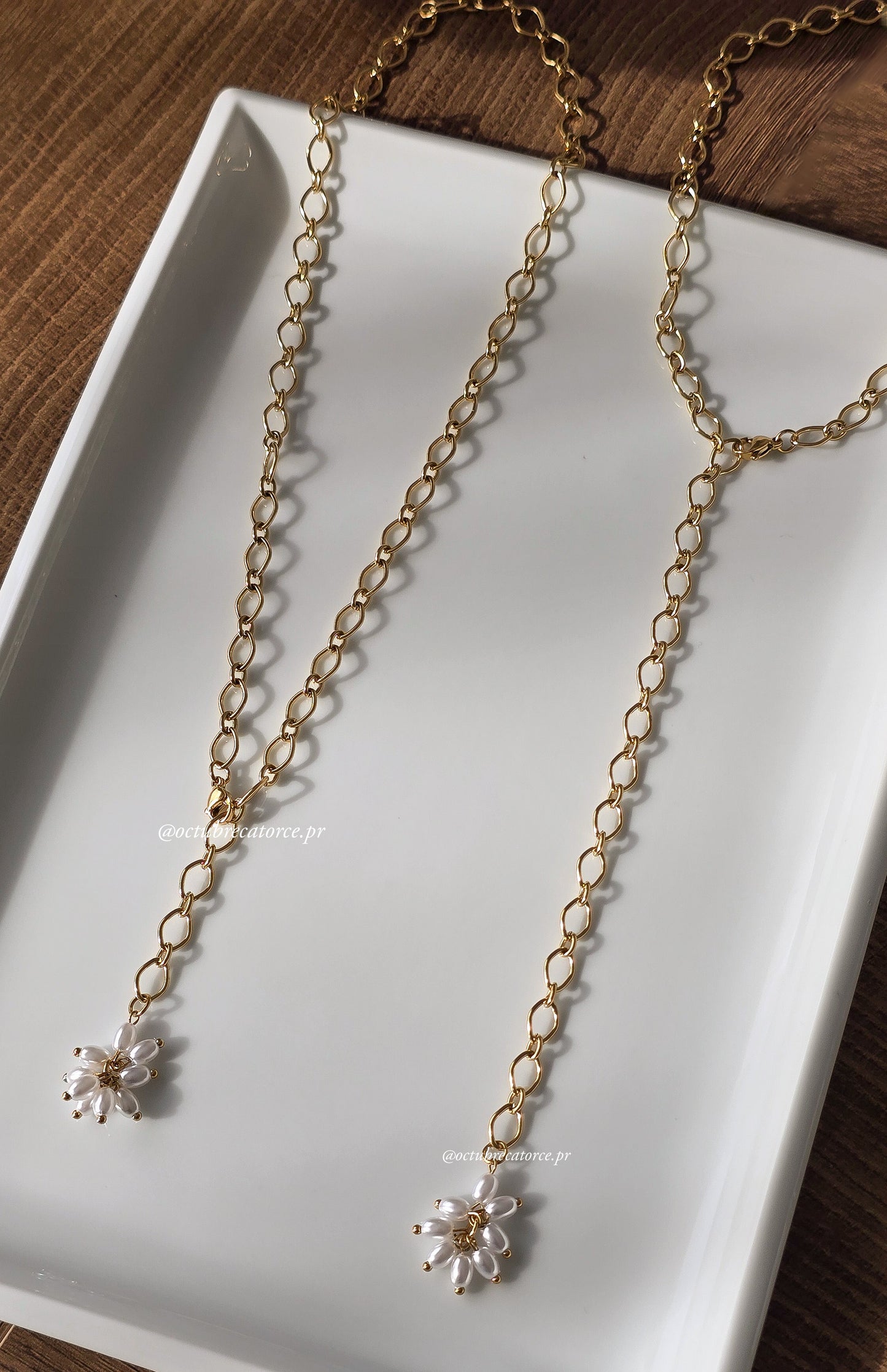 Golden Pearl Necklace