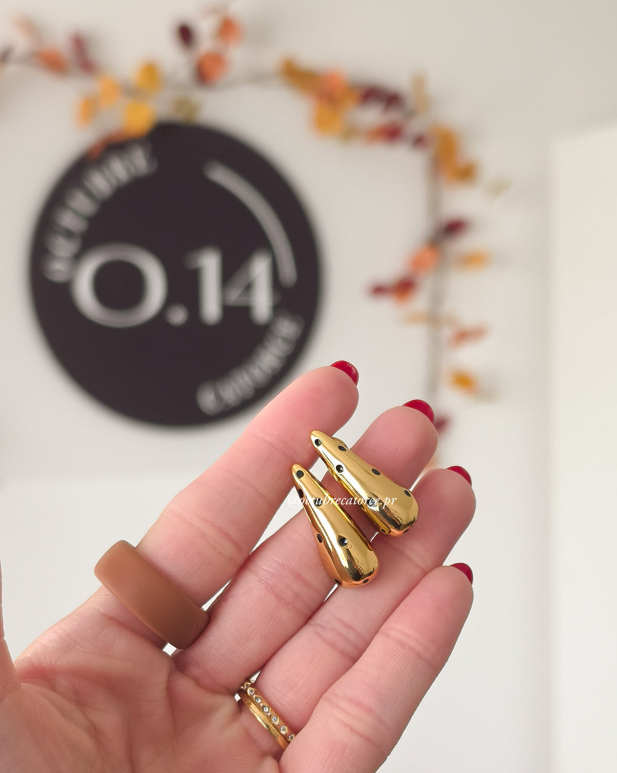Polka Dot Drop Earrings