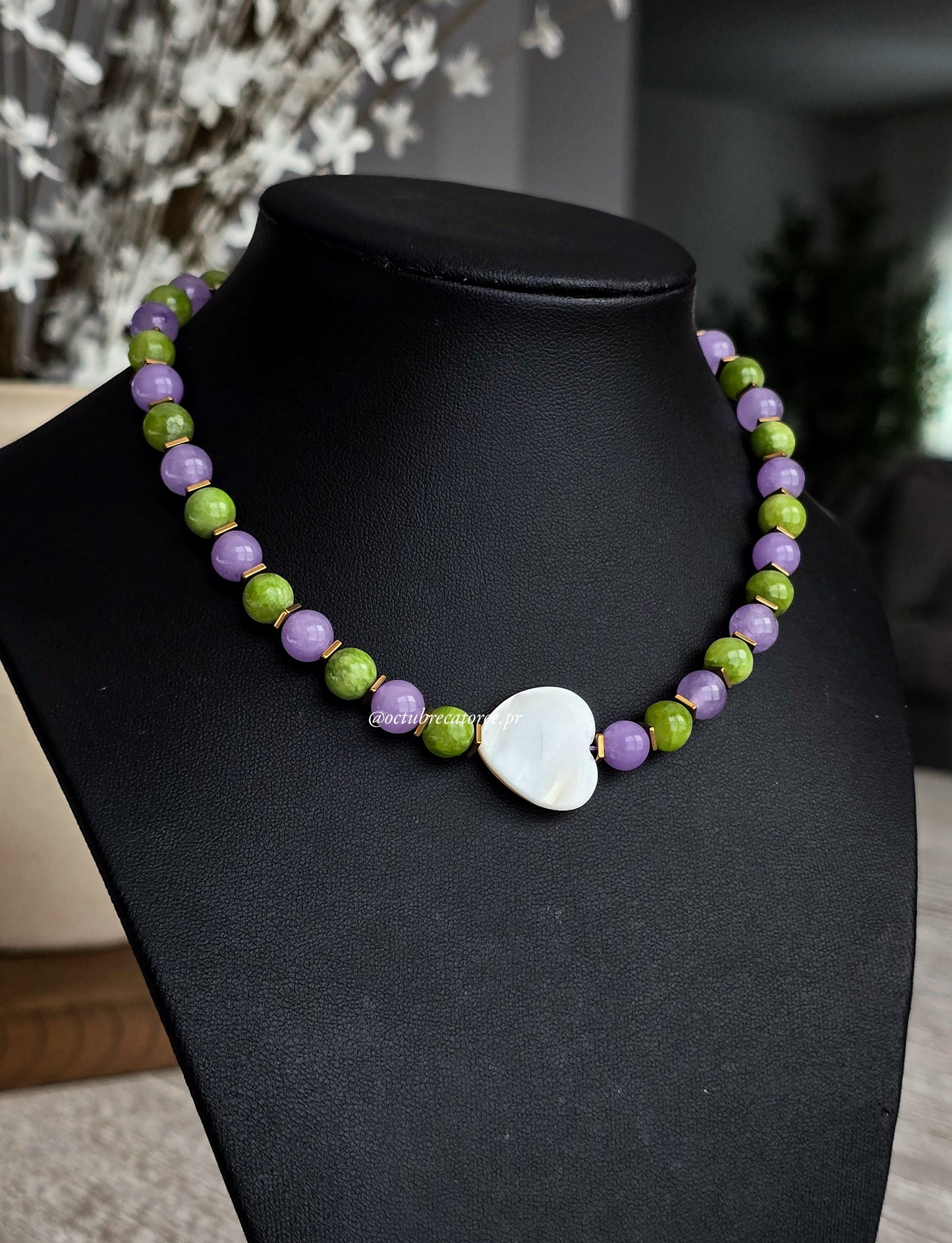 Matcha Lavender Necklace💜💚
