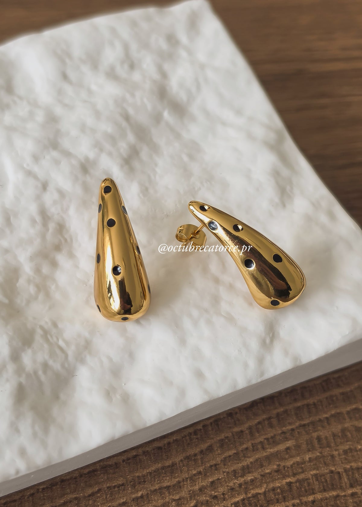 Polka Dot Drop Earrings