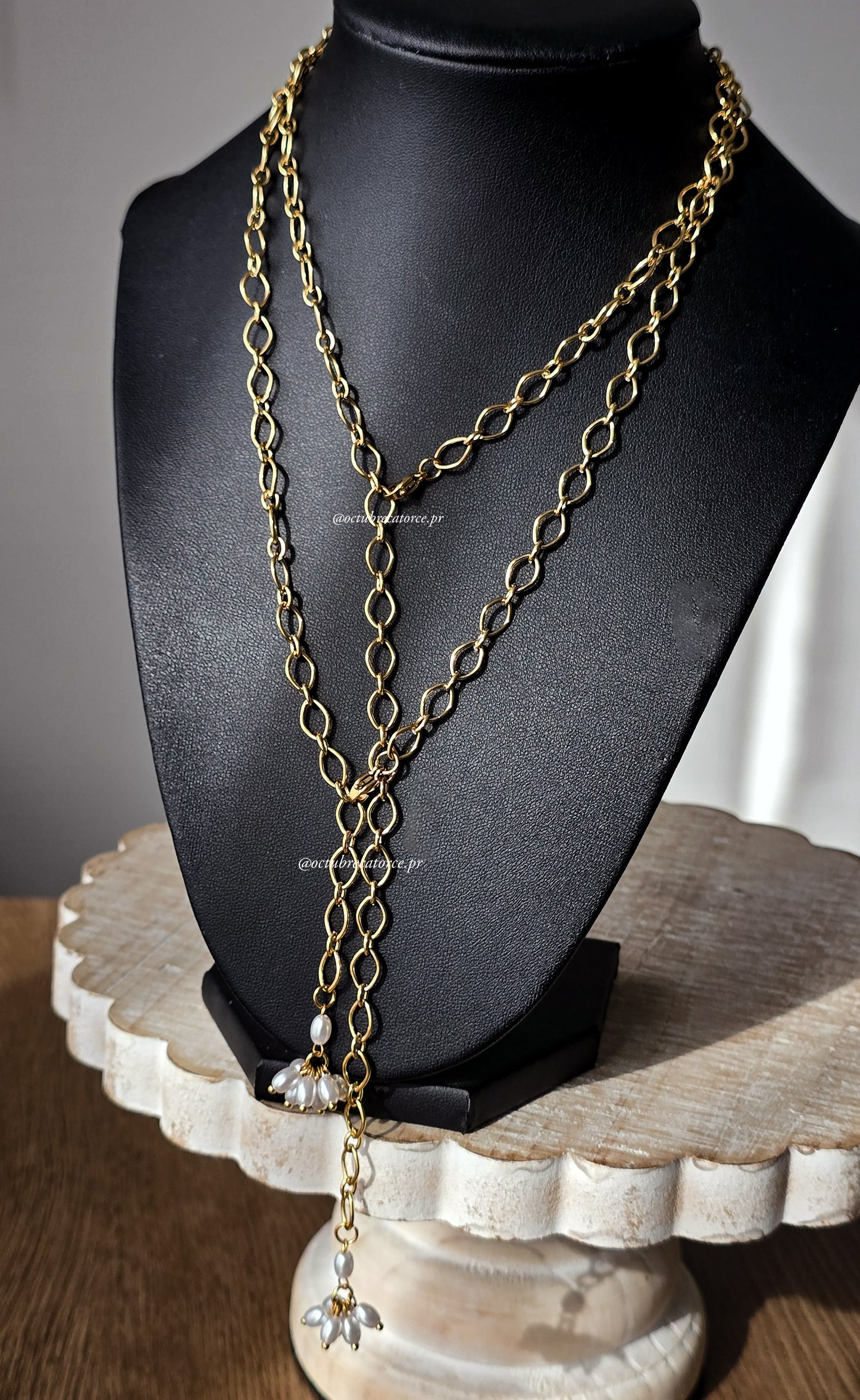 Golden Pearl Necklace