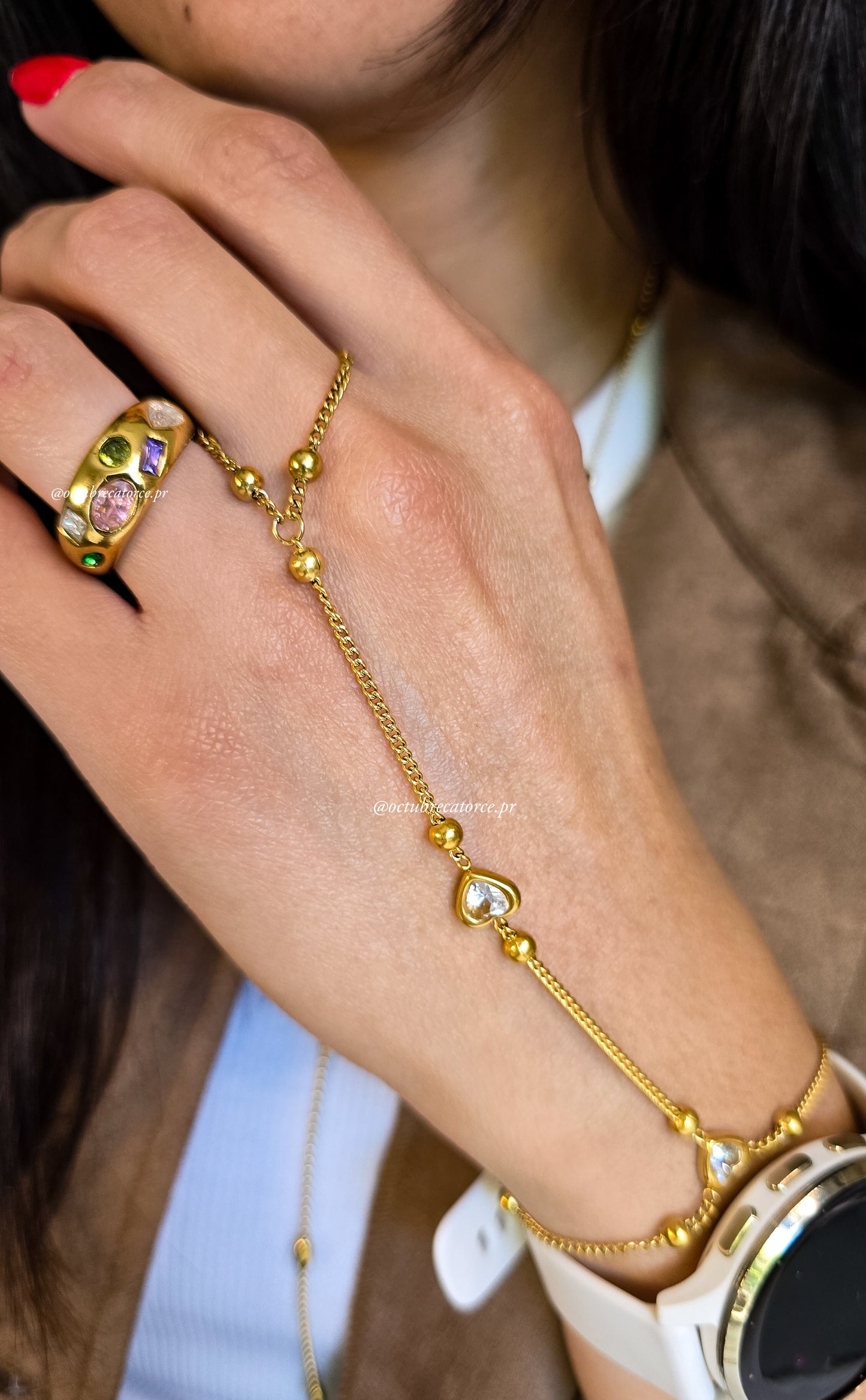 Heart Hand Chain Bracelet