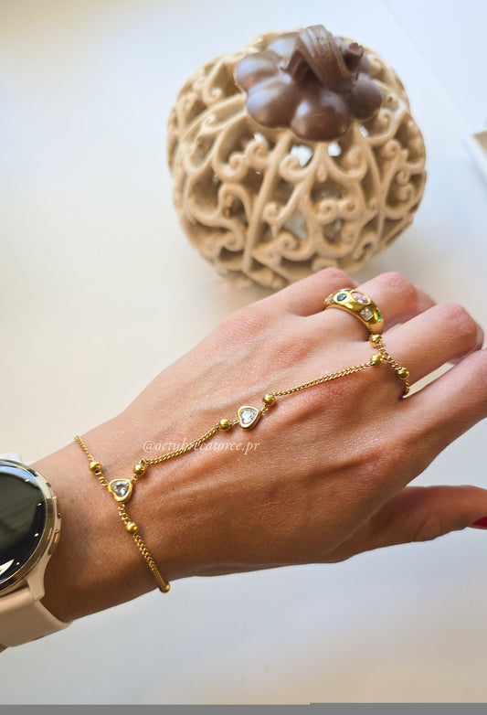Heart Hand Chain Bracelet