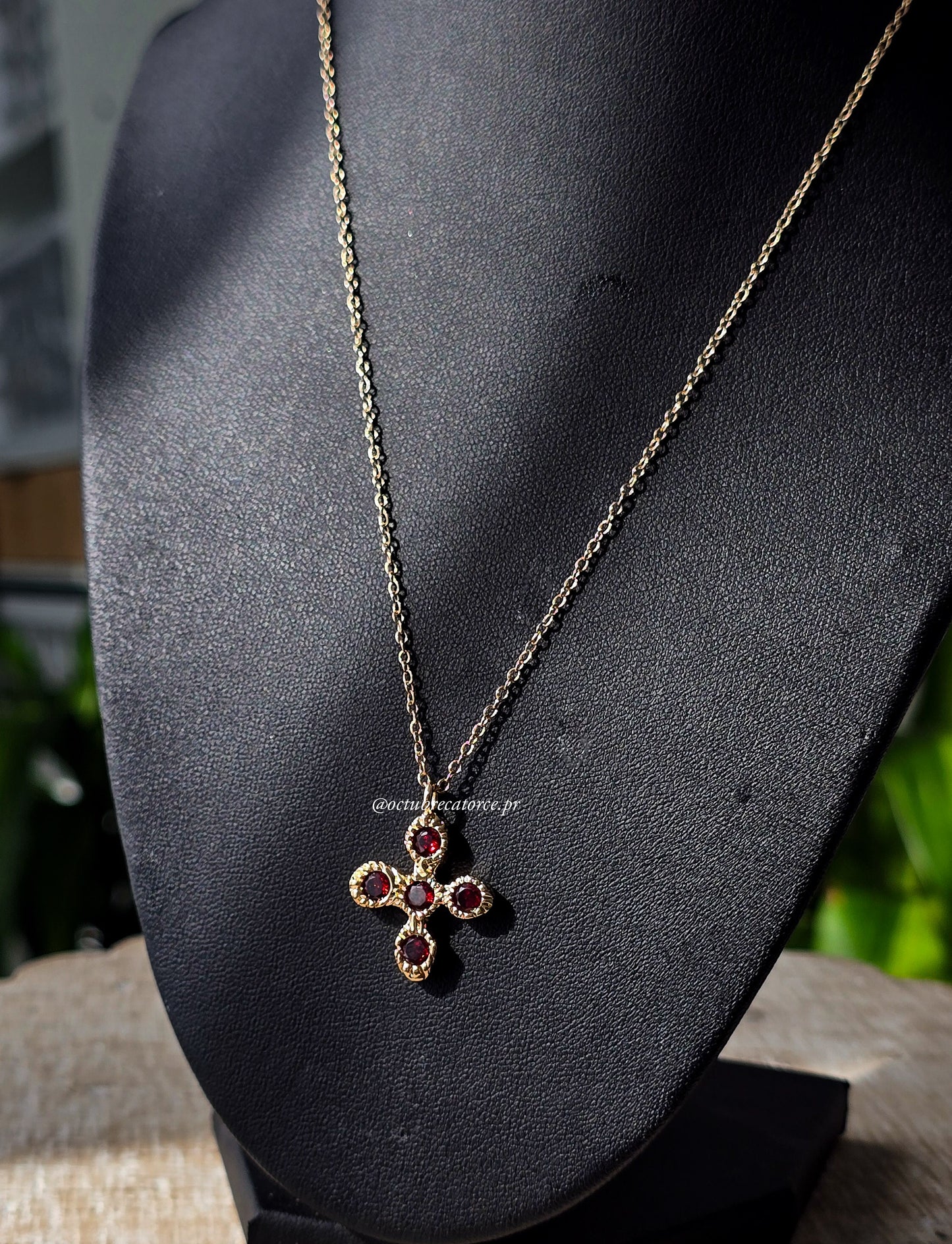 Velvet Cross Necklace