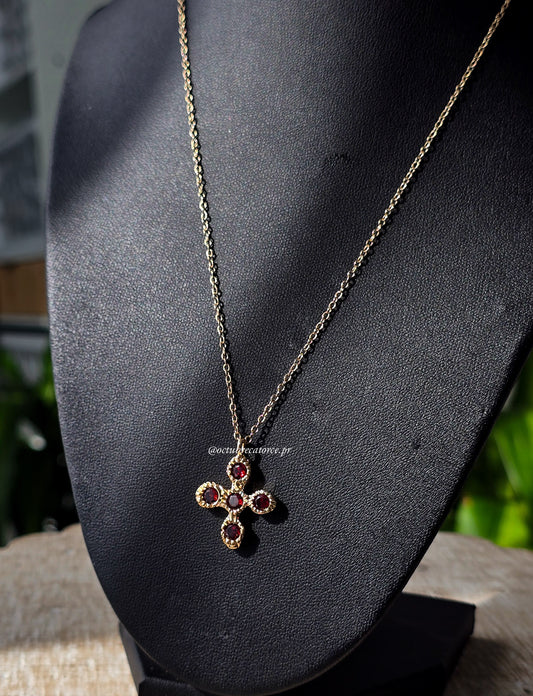 Velvet Cross Necklace