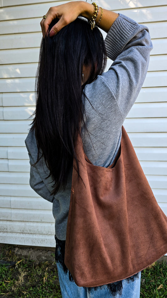 Fall Suede Tote Bag