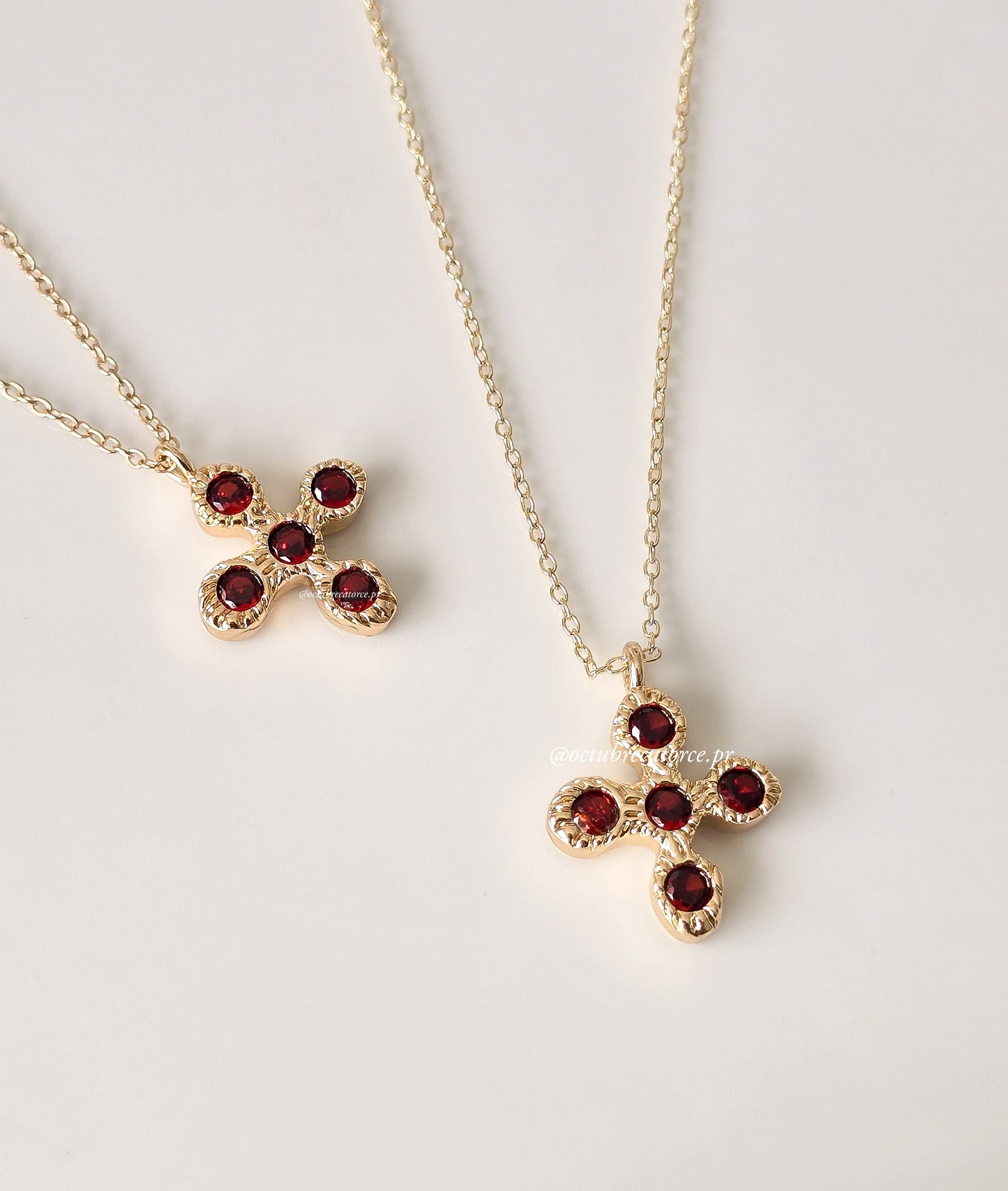 Velvet Cross Necklace