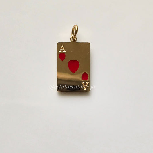 A de Corazones Charm